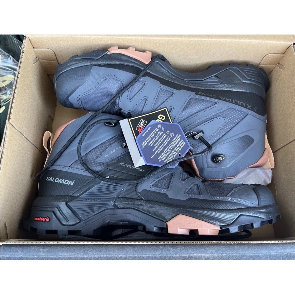 Size 9.5 - Salomon X Ultra 4 GORE-TEX Mid Ebony Mocha Mousse Women’s